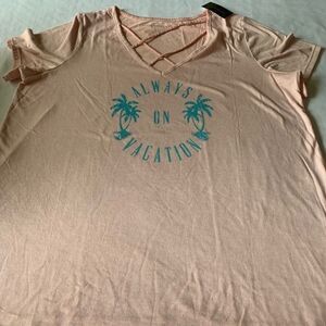Lane Bryant NWT Always On Vacation Tee